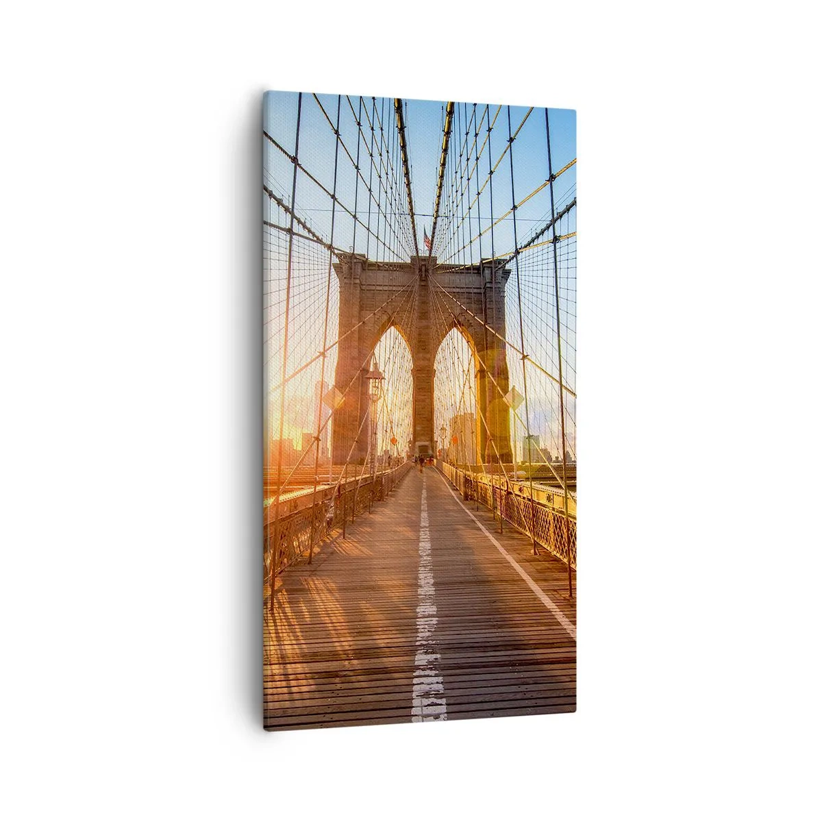 Cuadro sobre lienzo - Impresión de Imagen - En el puente dorado - 55x100 cm