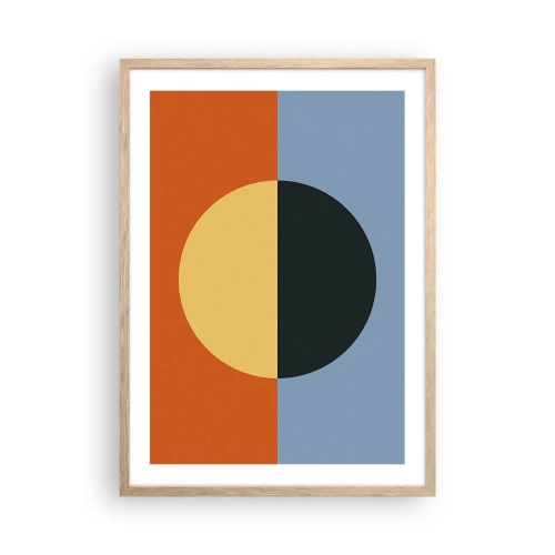Póster en marco roble claro - Una composición de calidez y frescura - 50x70 cm