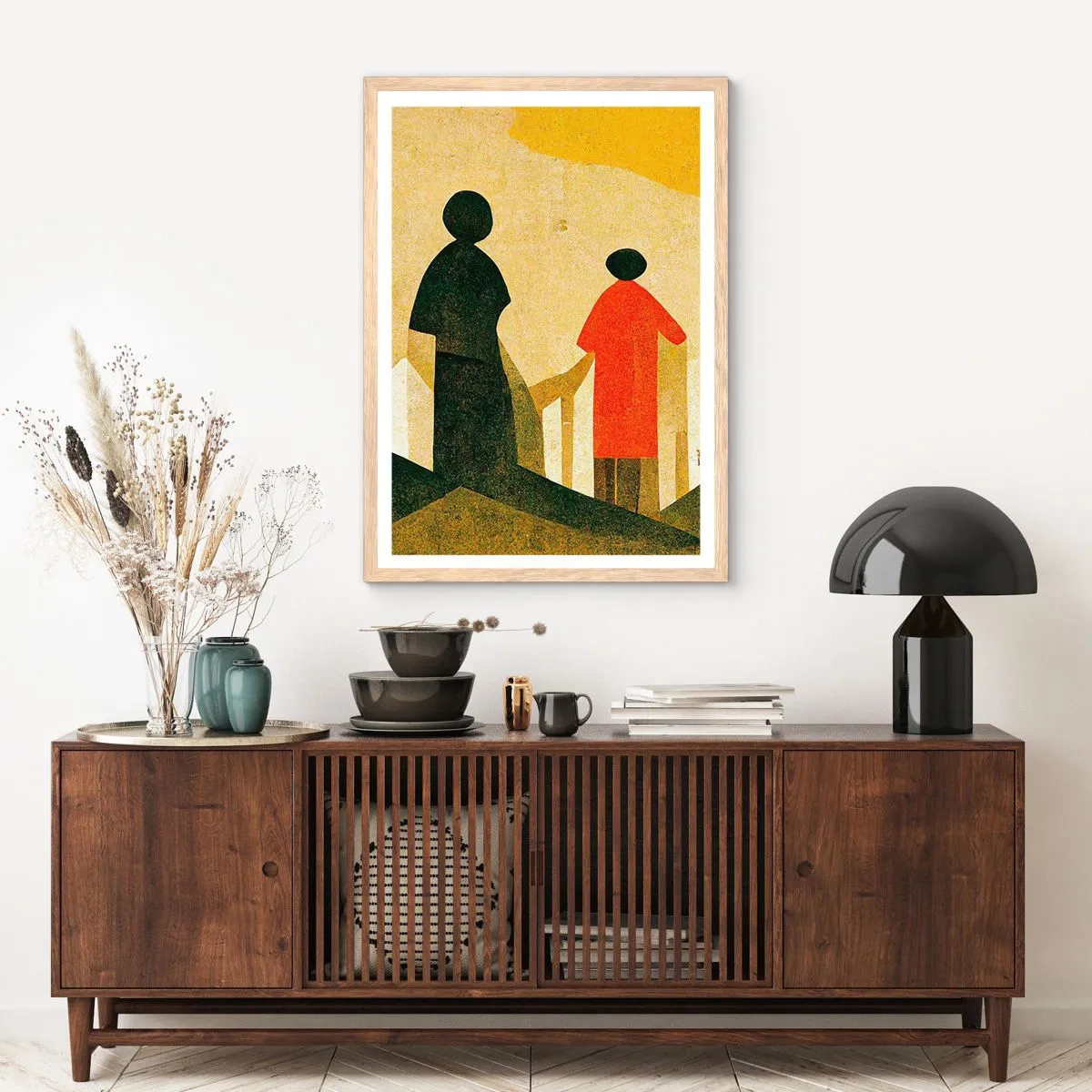 Póster en marco roble claro - Todavía lejos del destino - 61x91 cm