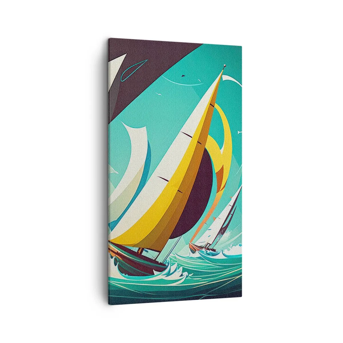 Cuadro sobre lienzo - Impresión de Imagen - Afrontar los elementos - 45x80 cm