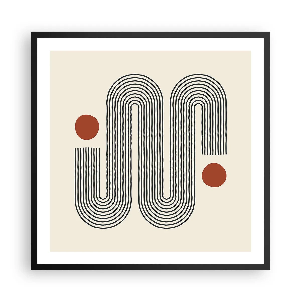Póster en marco negro - De principio a fin - 60x60 cm