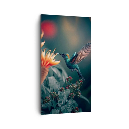Cuadro sobre lienzo - Impresión de Imagen - Una vida verdaderamente colorida - 45x80 cm