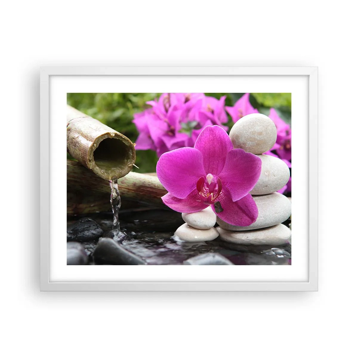 Póster en marco blanco - Ya estás descansando - 50x40 cm