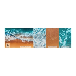 Muestra de fotomural Premium Canvas - Siempre a la par - Paisaje, Mar, Playa - 100x30 cm