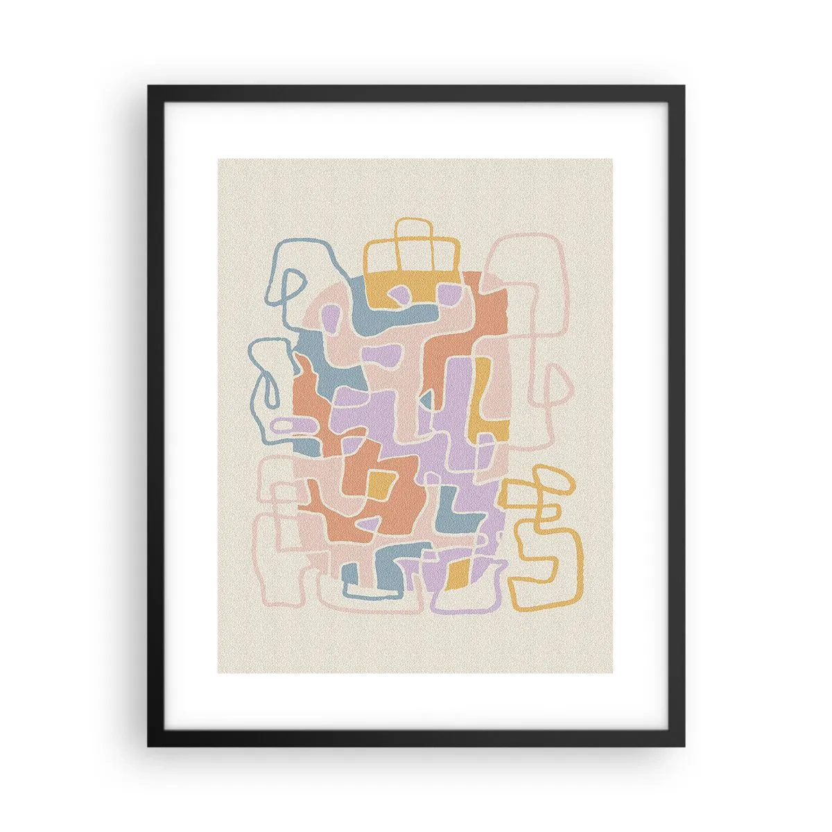 Póster en marco negro - Laberinto - una alegre aventura - 40x50 cm