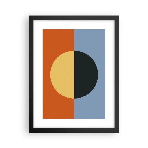 Póster en marco negro - Una composición de calidez y frescura - 30x40 cm