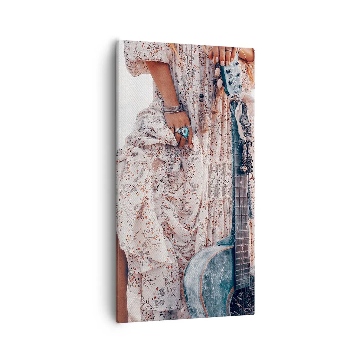 Cuadro sobre lienzo - Impresión de Imagen - Una flor en el camino - 55x100 cm