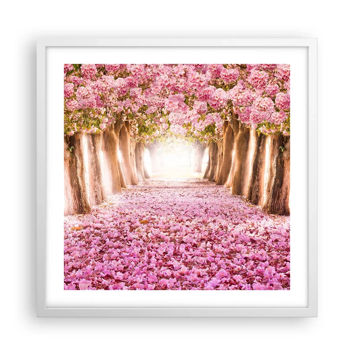 Póster en marco blanco - El camino al paraíso - 50x50 cm