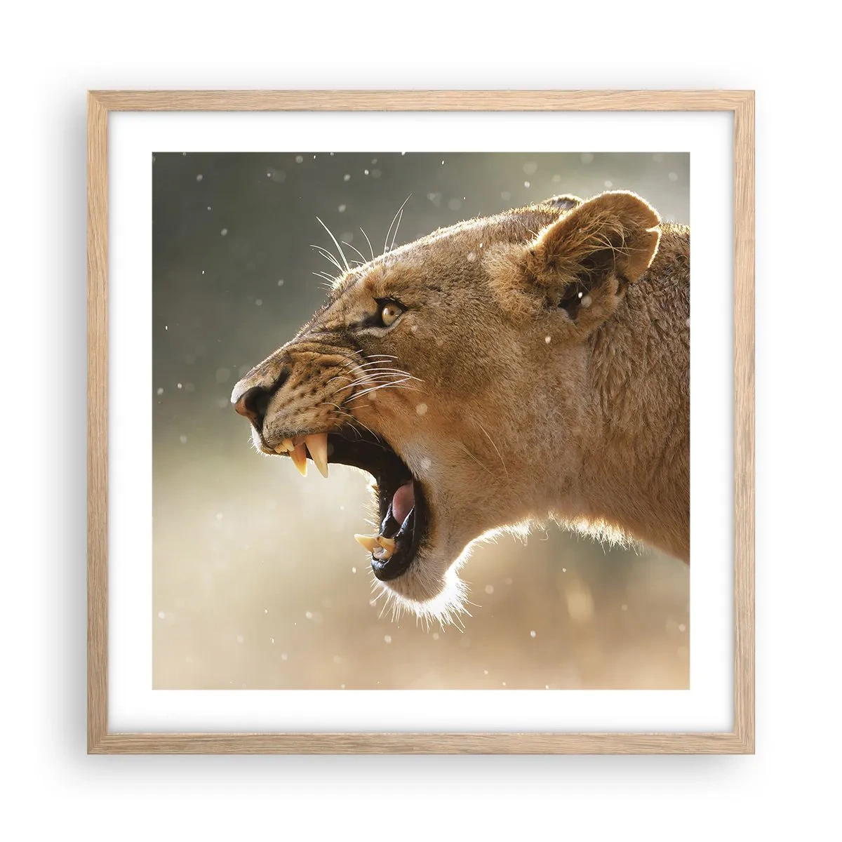 Póster en marco roble claro - Silencio, es mi turno de palabra - 50x50 cm