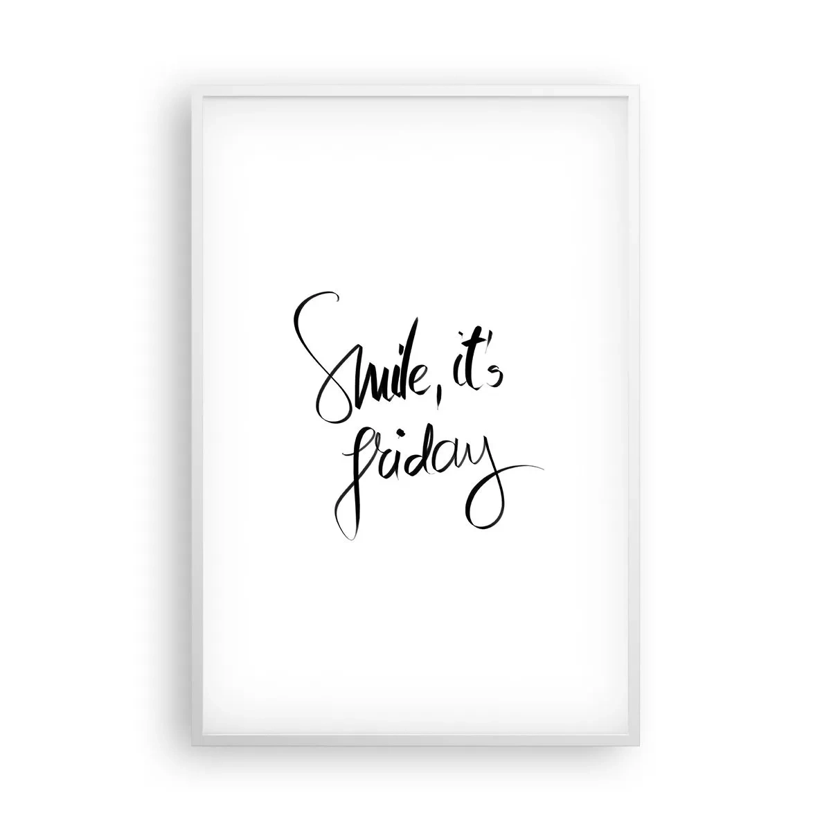 Póster en marco blanco - La verdadera alegría - 61x91 cm