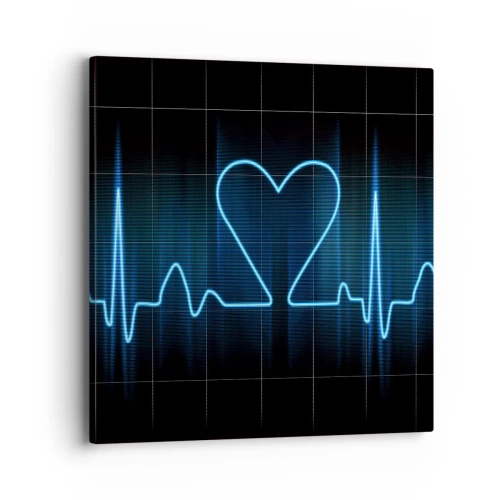 Cuadro sobre lienzo - Impresión de Imagen - El ritmo del corazón - 40x40 cm