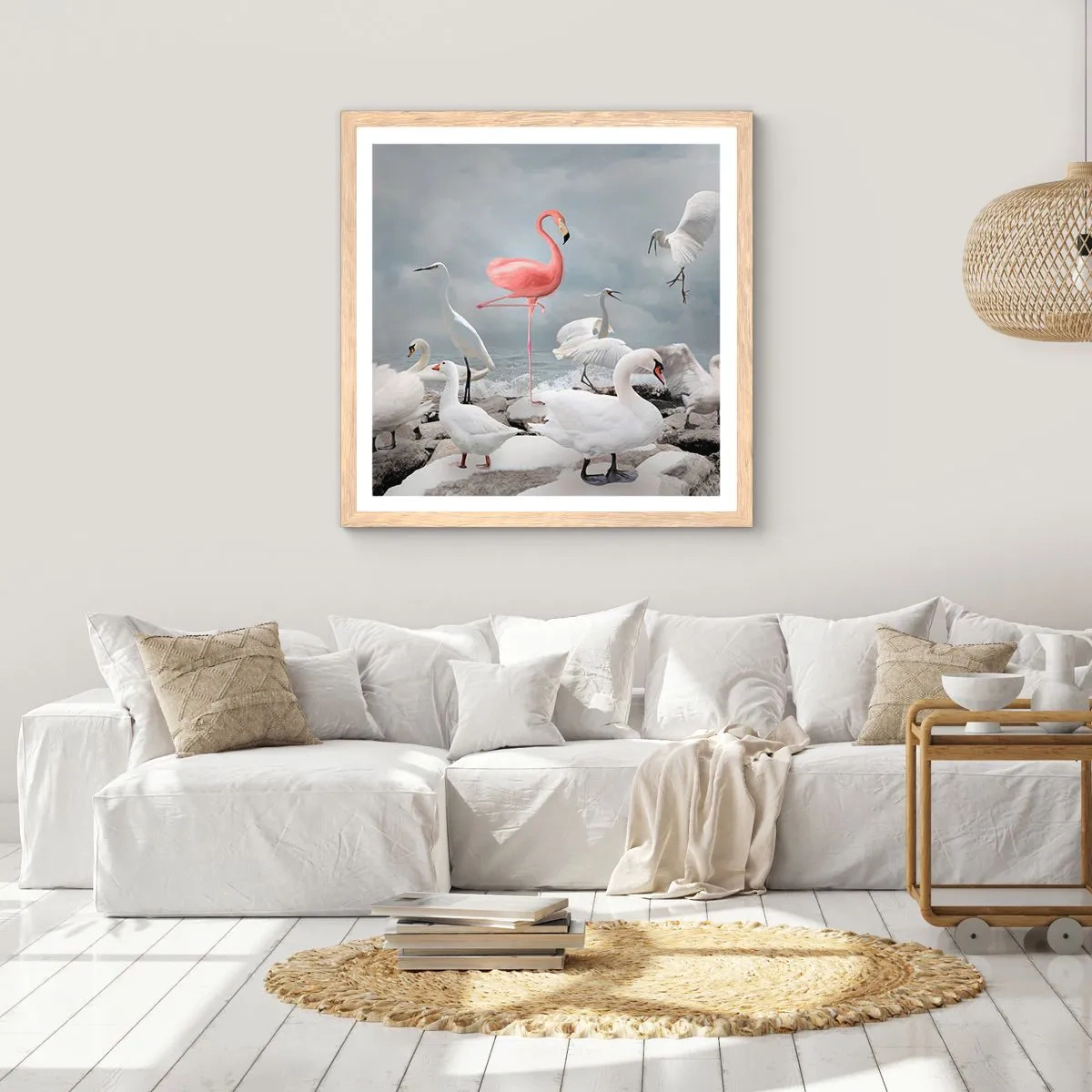 Póster en marco roble claro - ¿De dónde vengo? - 60x60 cm