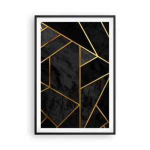 Póster en marco negro - Oscuridad y brillo - 61x91 cm