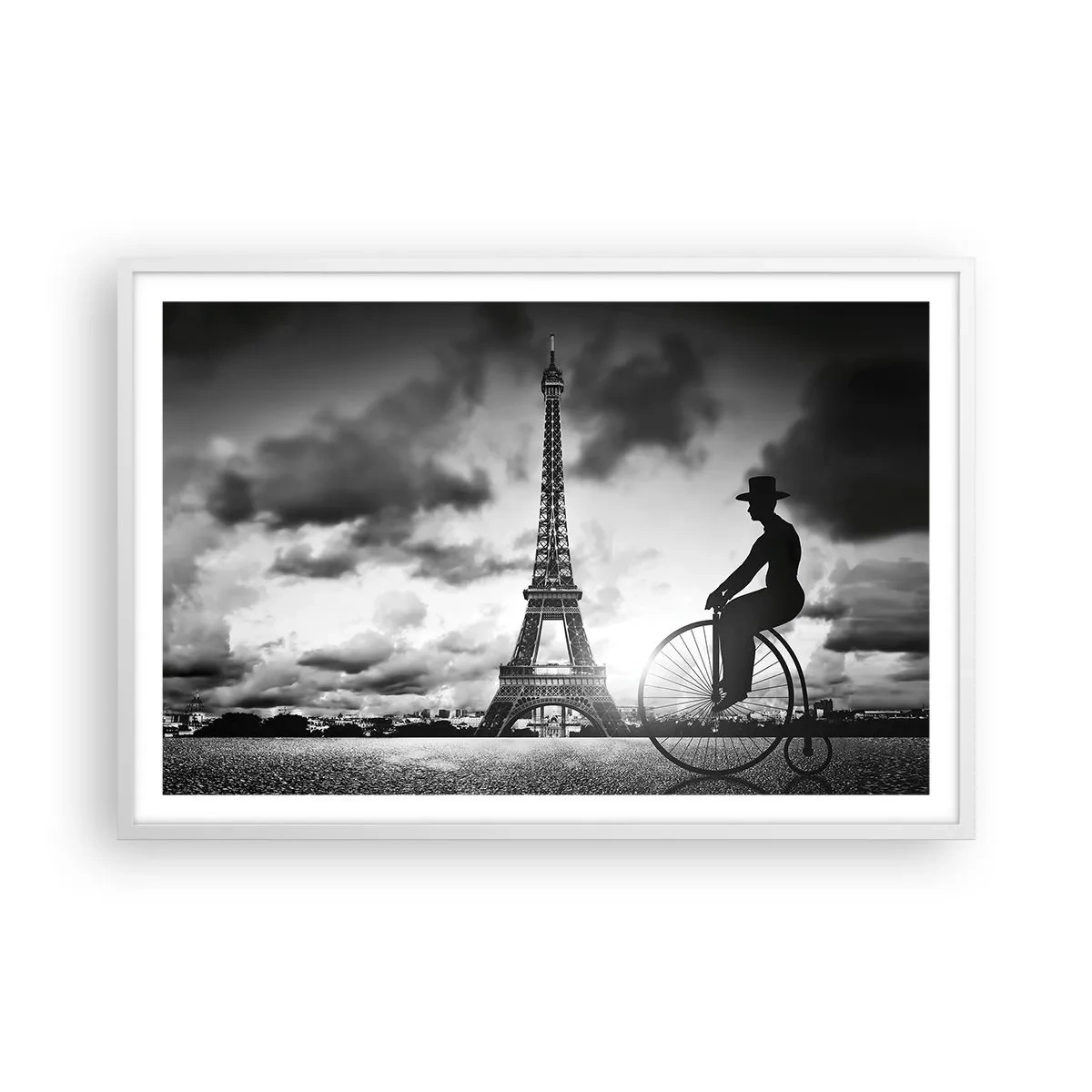 Póster en marco blanco - Añoranza de la Belle Epoque - 91x61 cm