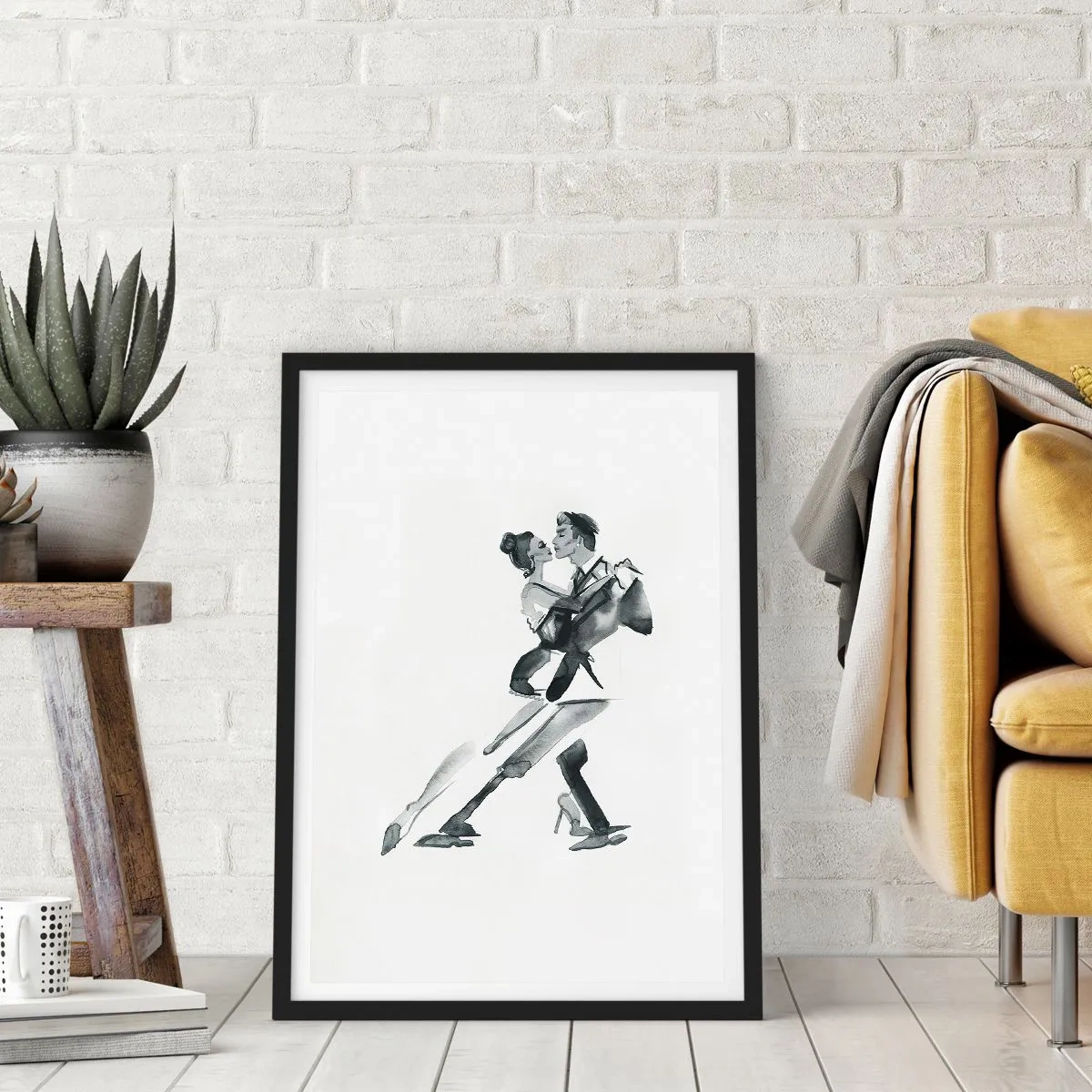 Póster en marco negro - Todos al son de la música - 30x40 cm