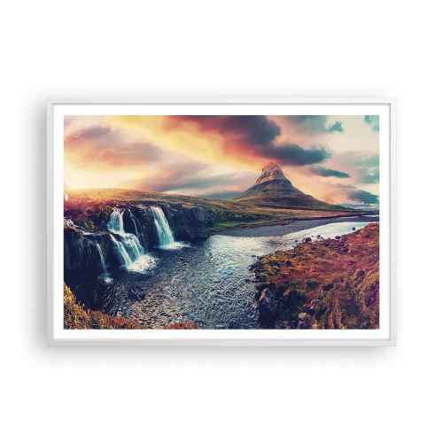Póster en marco blanco - En la majestuosidad de la naturaleza - 100x70 cm