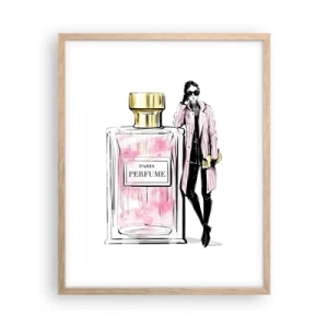 Póster en marco roble claro - La sensualidad parisina - 40x50 cm