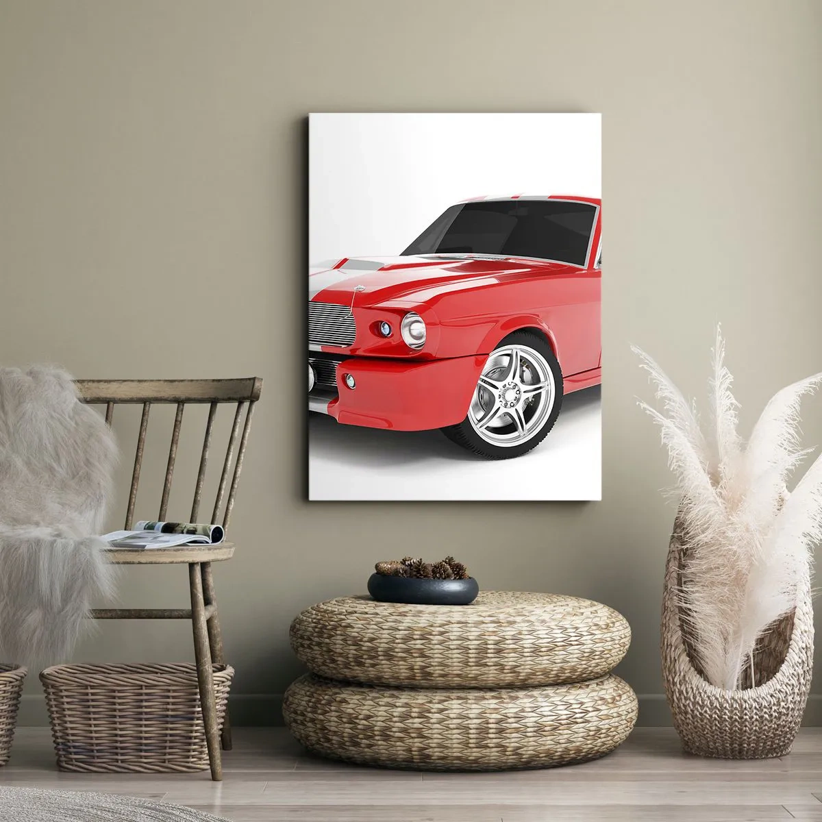 Cuadro sobre lienzo - Impresión de Imagen - Mustang veloz como el viento - 55x100 cm