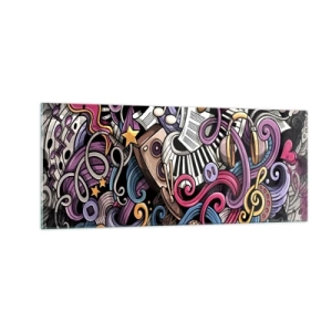 Cuadro sobre vidrio - Impresiones sobre Vidrio - Una melodía complicada - 100x40 cm