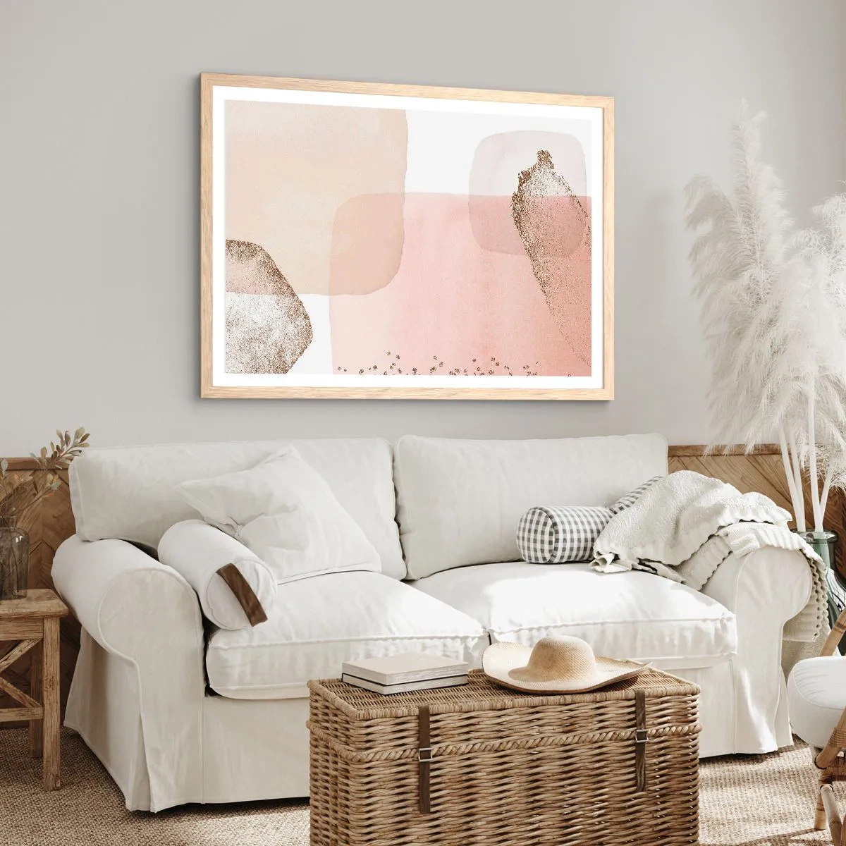 Póster en marco roble claro - Una mirada a través del color - 40x30 cm