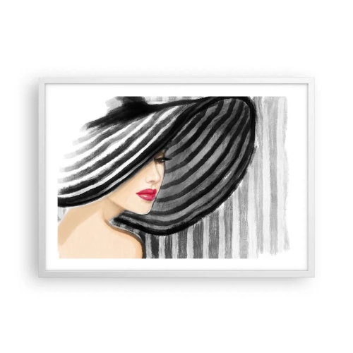 Póster en marco blanco - ¿Dónde puedo encontrarte? - 70x50 cm