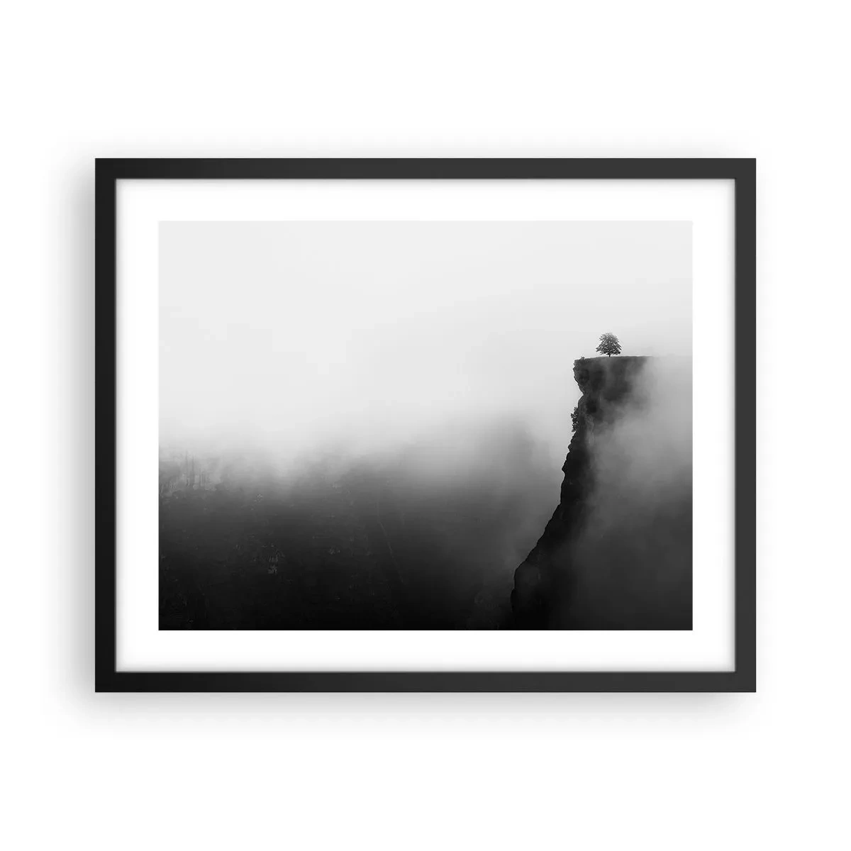 Póster en marco negro - En el límite del mundo - 50x40 cm