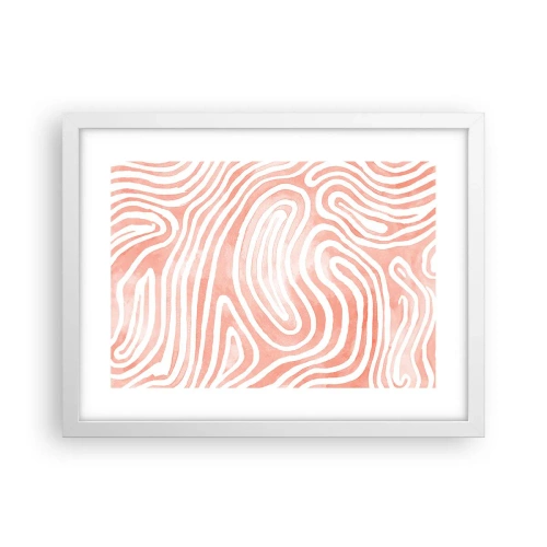 Póster en marco blanco - En un laberinto de coral - 40x30 cm