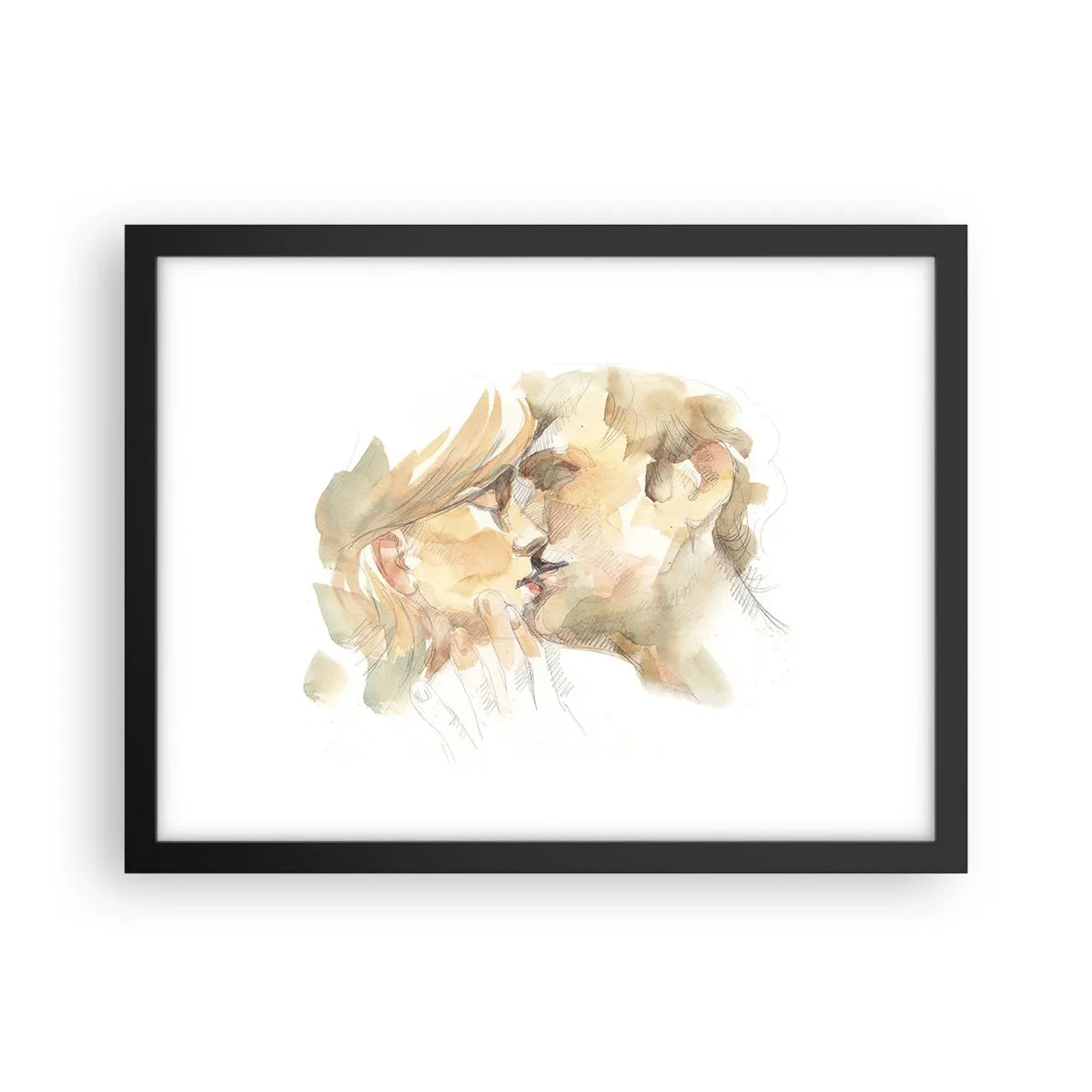 Póster en marco negro - ¿La media naranja encontrada? - 40x30 cm