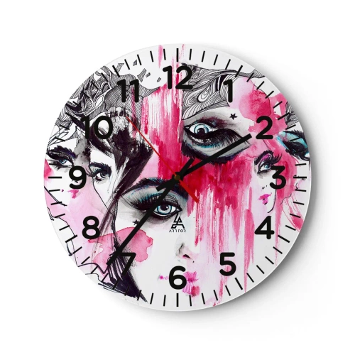 Reloj de pared - Reloj de vidrio - , - 40x40 cm