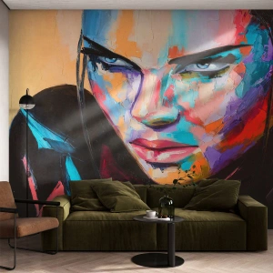 Fotomural Premium Sand - Salvaje de corazón - Mujer, retrato de una mujer, Chica - 350x256 cm