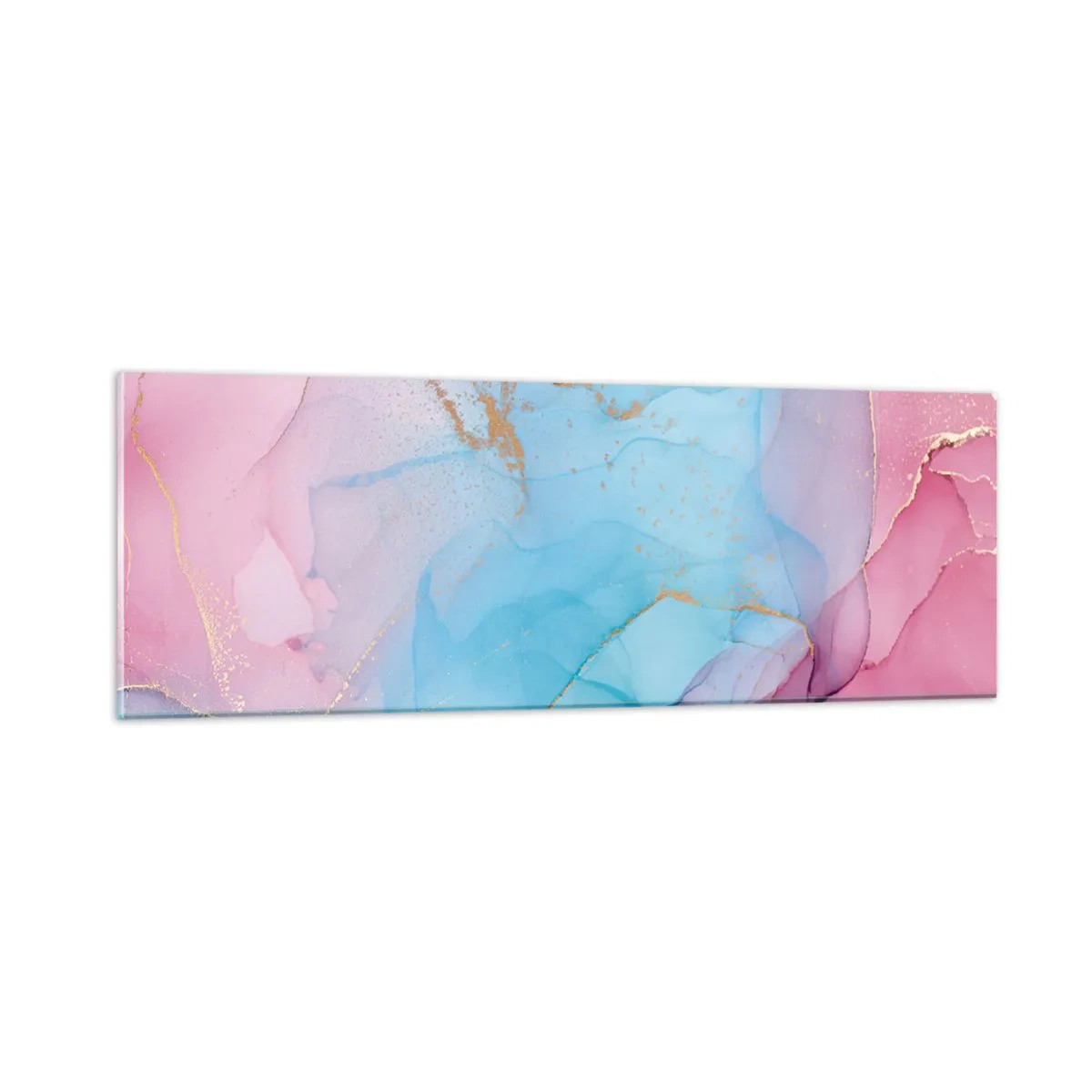 Cuadro sobre vidrio - Impresiones sobre Vidrio - Reuniones y encuentros de colores - 90x30 cm