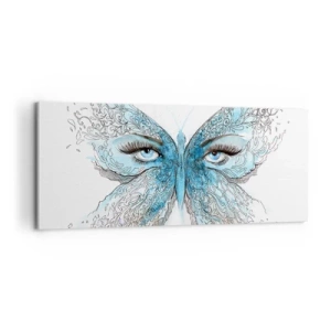 Cuadro sobre lienzo - Impresión de Imagen - Mirada de mariposa - 100x40 cm