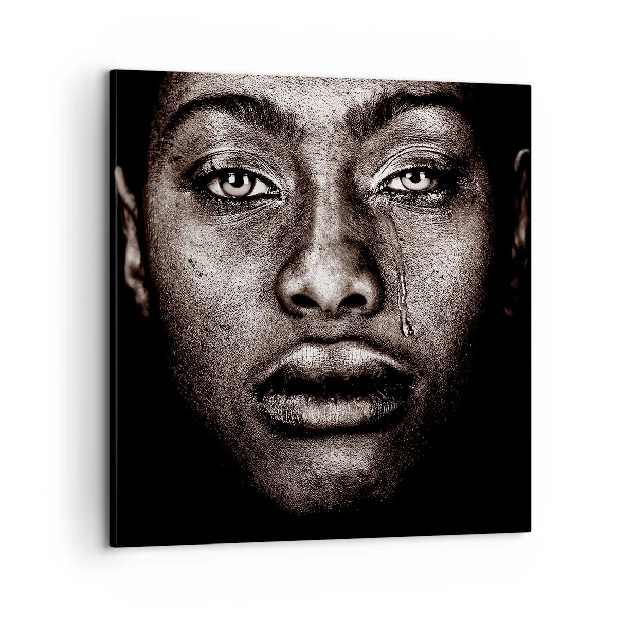 Cuadro sobre lienzo - Impresión de Imagen - Una lágrima - 60x60 cm