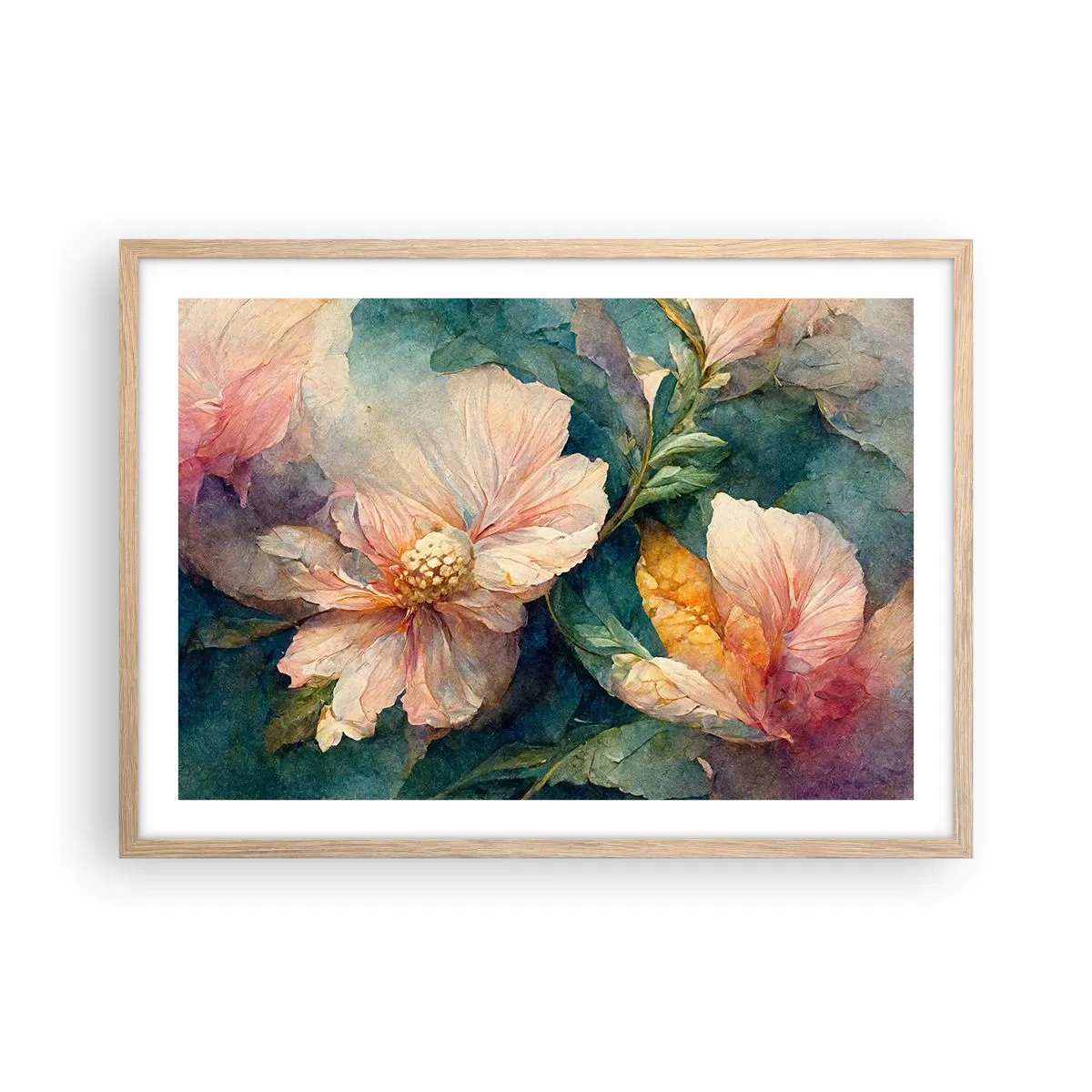 Póster en marco roble claro - La sutileza misma - 70x50 cm