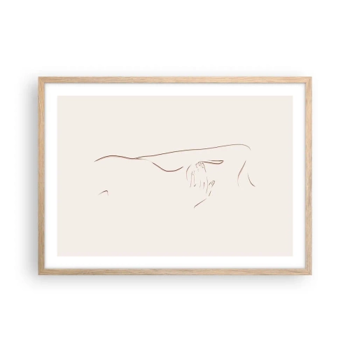 Póster en marco roble claro - La forma del deseo - 70x50 cm