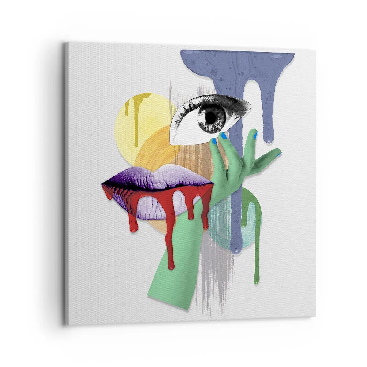 Cuadro sobre lienzo - Impresión de Imagen - Un retrato deconstruido - 50x50 cm