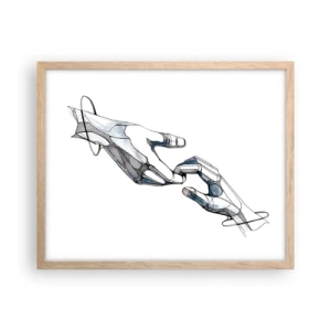 Póster en marco roble claro - Un buen gesto - 50x40 cm