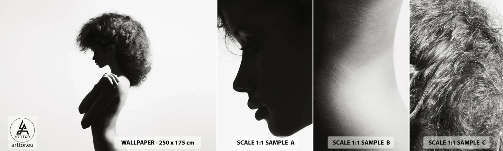 Muestra De Fotomural Standard Eco - Como una flor en un tallo delgado - Mujer, Cuerpo, Modelo - 100x30 cm