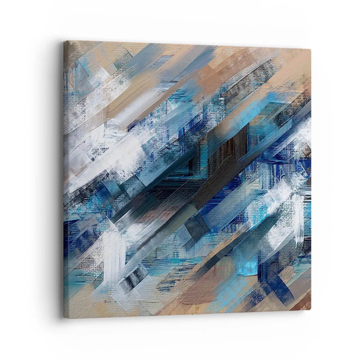 Cuadro sobre lienzo - Impresión de Imagen - En una inclinación azul - 30x30 cm