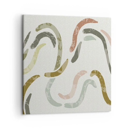 Cuadro sobre lienzo - Impresión de Imagen - La alegre danza de la abstracción - 60x60 cm