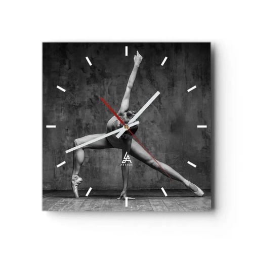 Reloj de pared - Reloj de vidrio - Equilibrio perfecto - 40x40 cm