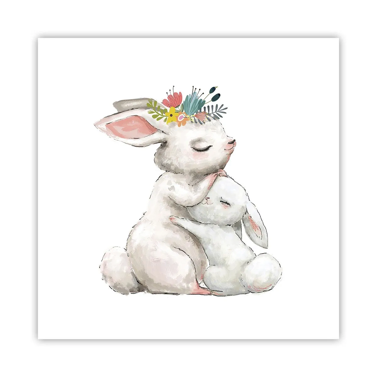 Póster - En ningún lugar mejor que con mamá - 60x60 cm