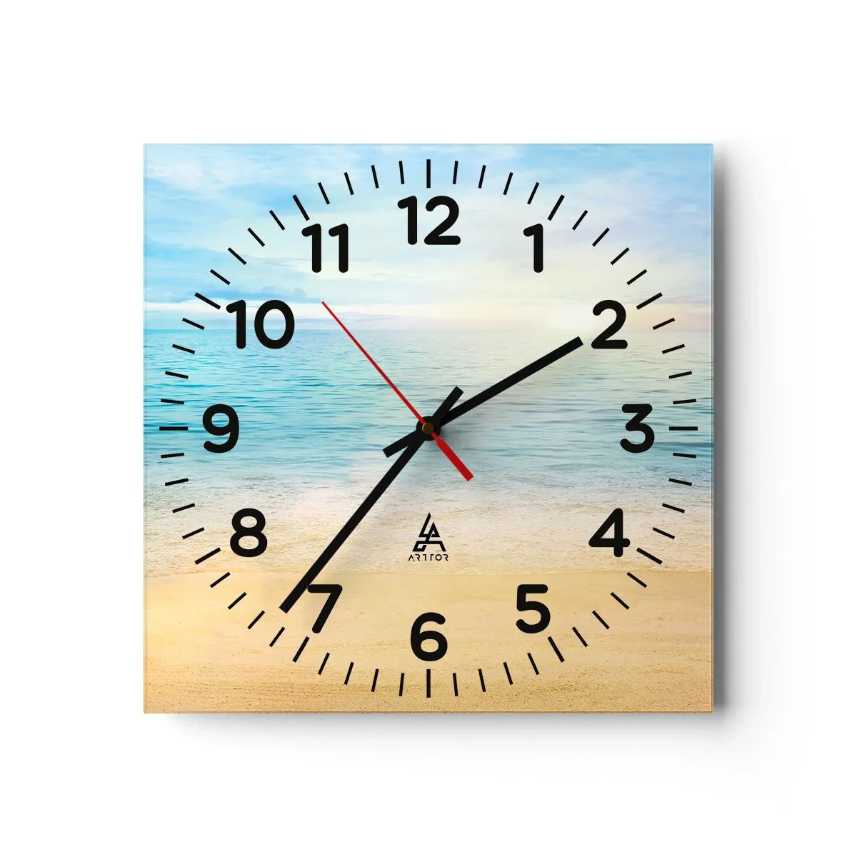 Reloj de pared - Reloj de vidrio - Gran cielo azul - 30x30 cm