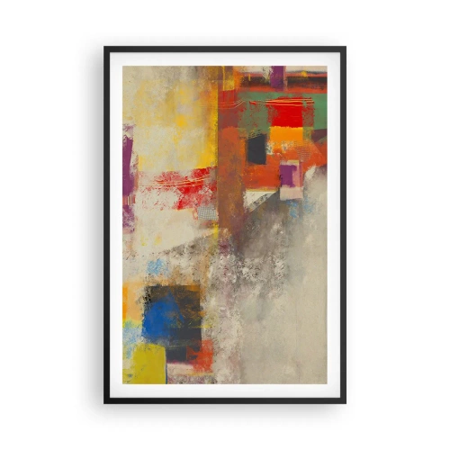 Póster en marco negro - Geometría de color - 61x91 cm