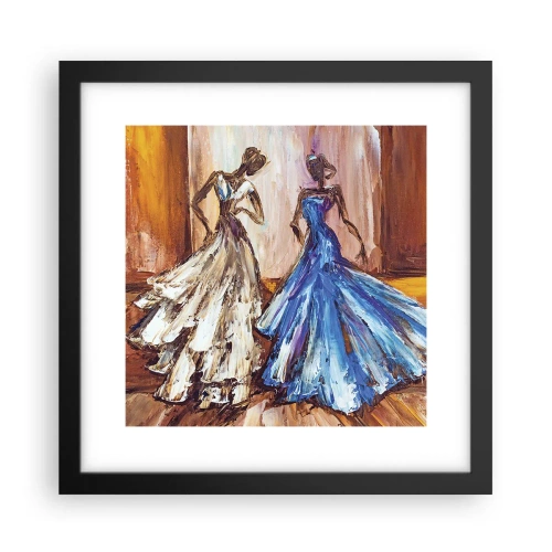 Póster en marco negro - Un elegante dúo - 30x30 cm