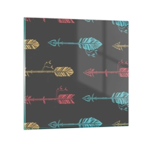 Cuadro sobre vidrio - Impresiones sobre Vidrio - Flechas - 30x30 cm