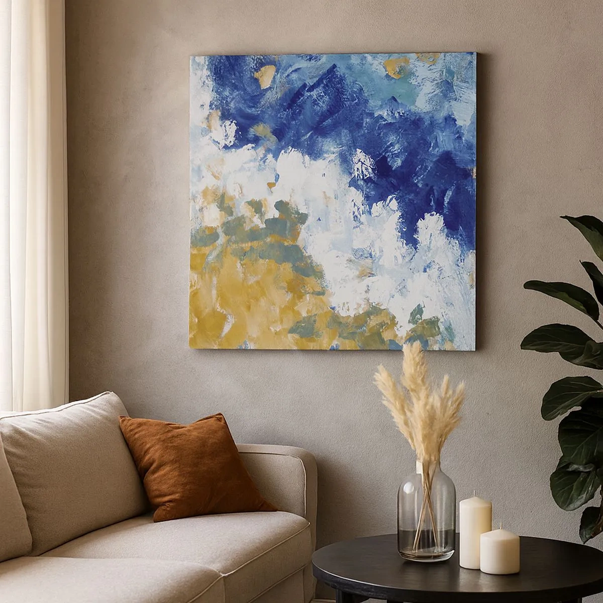 Cuadro sobre lienzo - Impresión de Imagen - Danza de los elementos - 30x30 cm