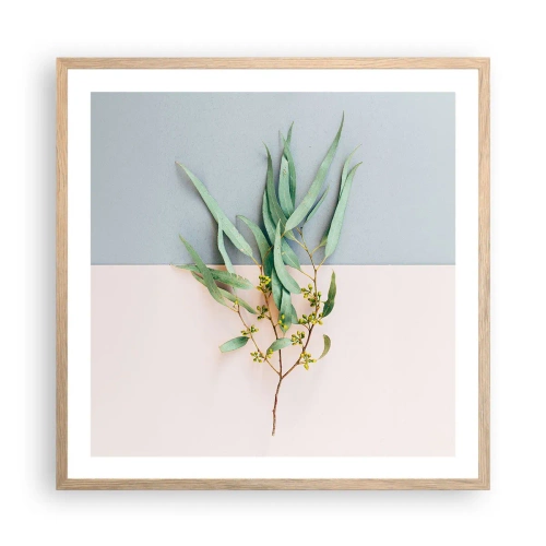 Póster en marco roble claro - La sutileza del pastel - 60x60 cm