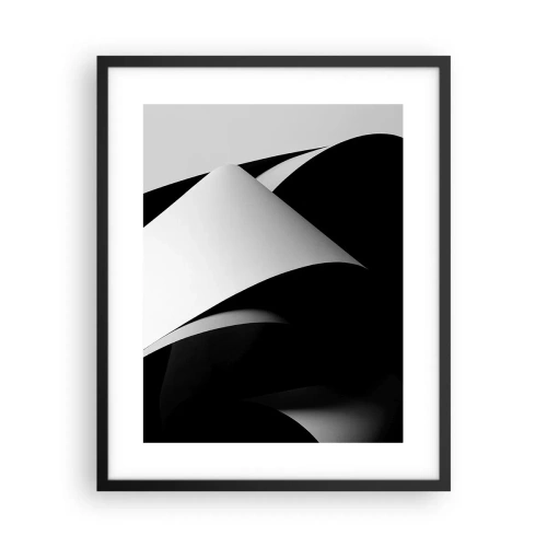 Póster en marco negro - Planos de luz desde las profundidades de la sombra - 40x50 cm