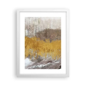 Póster en marco blanco - Una ráfaga dorada - 30x40 cm